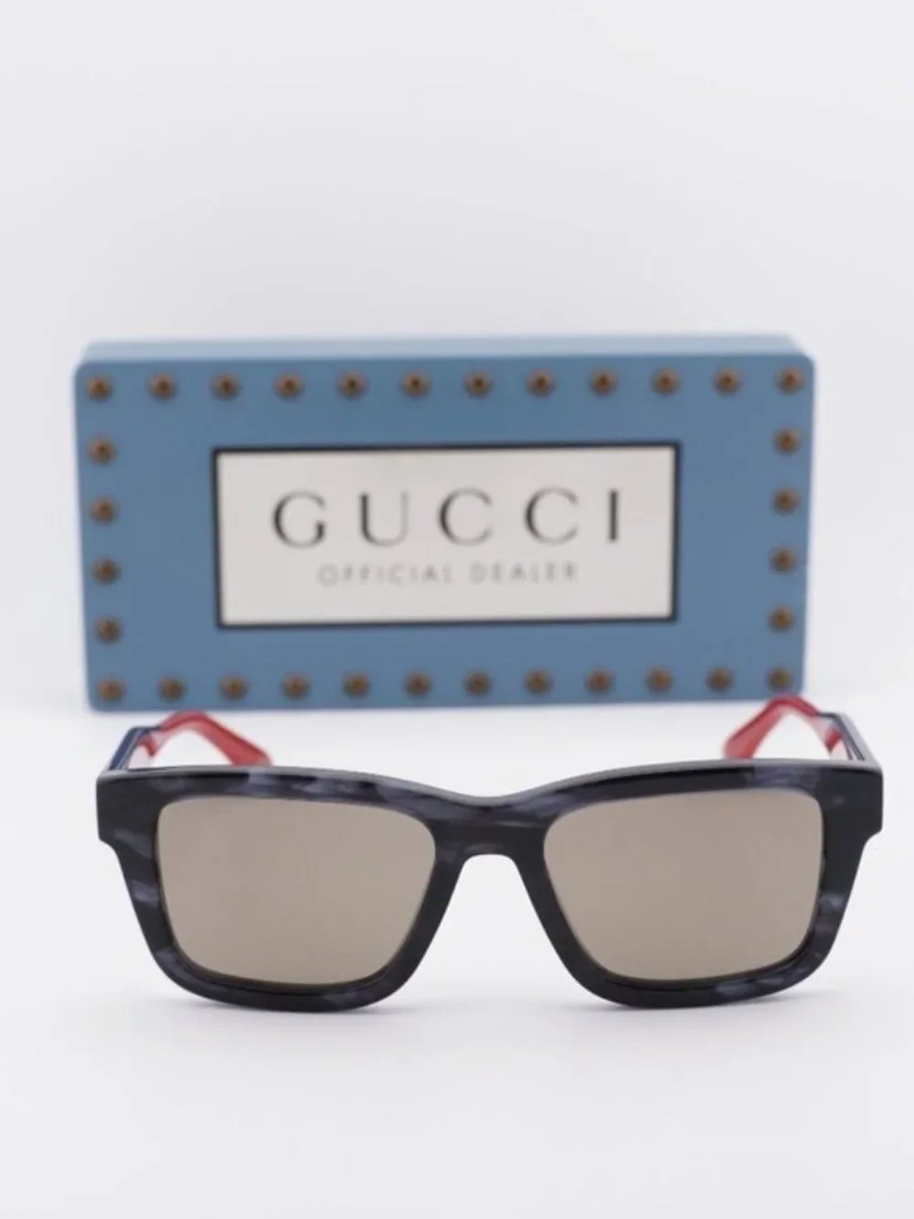 Gucci GG1869S 004 Square Sunglasses - Grey Havana / Brown